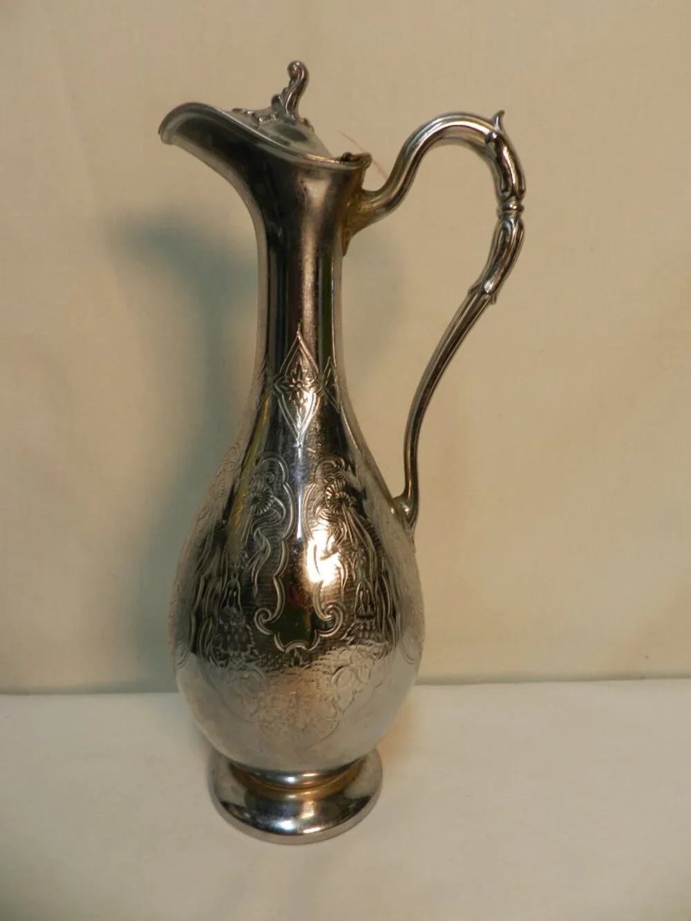 James Dixon & Sons EPBM 64 British Sheffield Silverplated Metal Antique Pitcher